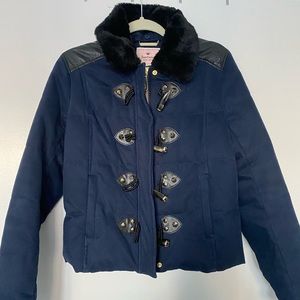 Juicy Couture down-filled puffer with removable fur collar | large (fits like M)